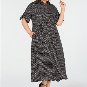 NWT Calvin Klein polka dot shirt dress